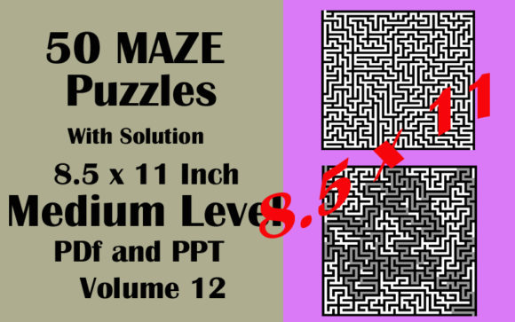 Download 50 Maze Medium Level 8.5x11 PDF PPTX V12 - Ppt Collection