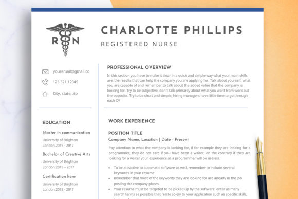Download Nurse Resume Template Word &amp; Google Docs - Resume template Collection