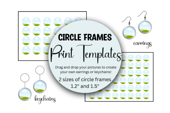 Download Circle Frames Print Templates- 2 Sizes - Premium Resources